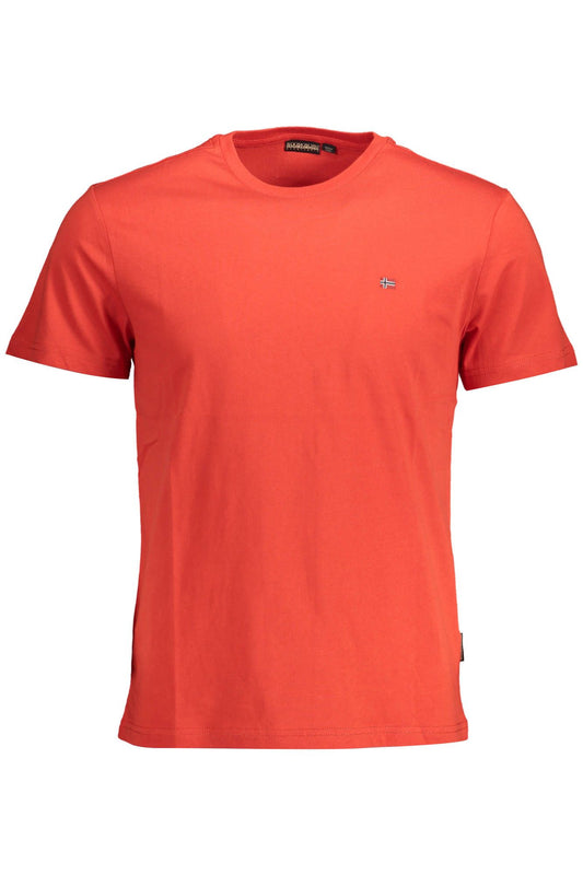 Elevated Casual Red Cotton Tee