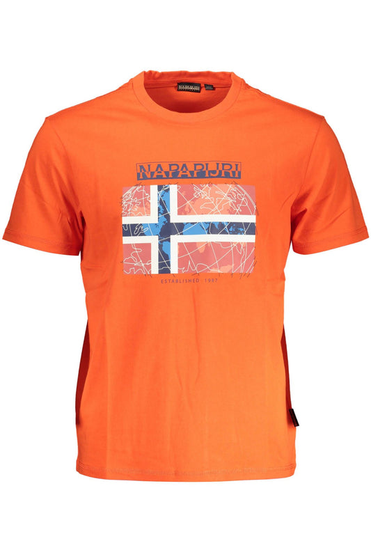 Vibrant Red Cotton T-Shirt with Bold Print