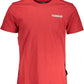Vibrant Red Cotton Tee with Iconic Print