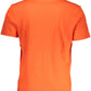 Vibrant Red Cotton T-Shirt with Bold Print