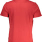 Vibrant Red Cotton Tee with Iconic Print