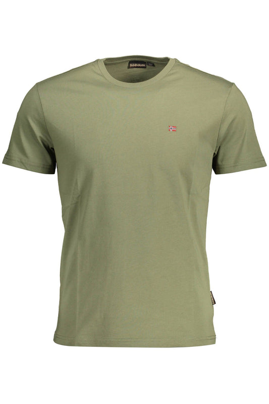 Elegant Green Logo Tee with Artful Application