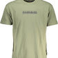 Emerald Elegance Cotton Tee for Men