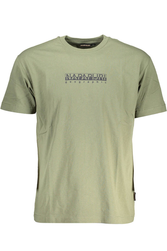 Emerald Elegance Cotton Tee for Men