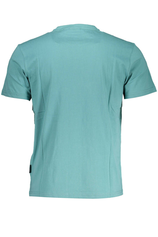 Chic Green Embroidered Logo Tee