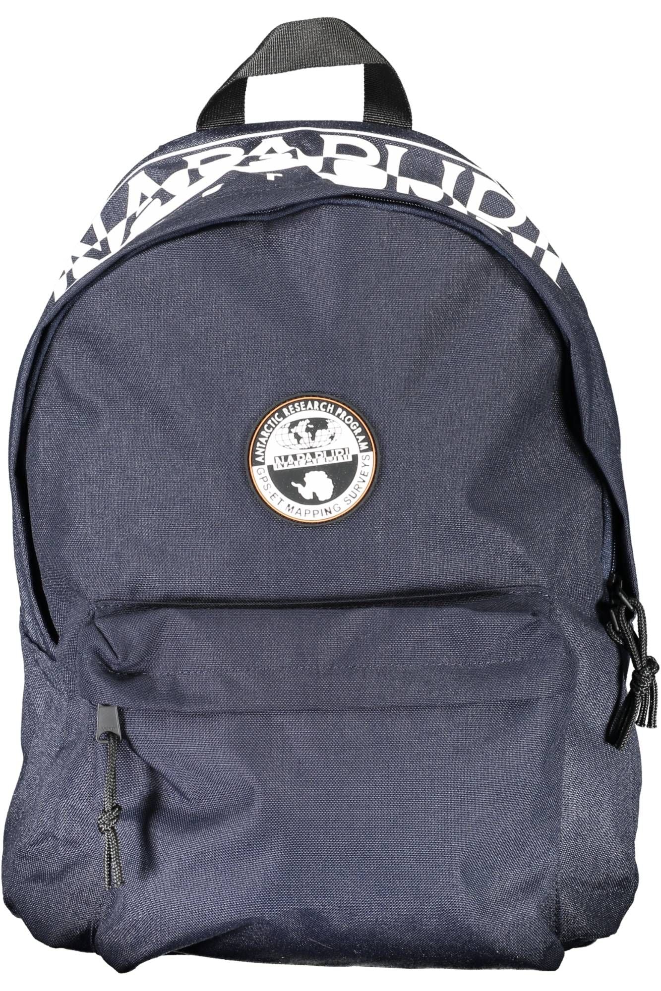 Chic Blue Backpack with Sleek Print & Logo Detail