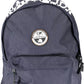 Chic Blue Polyester Daypack with Logo Print