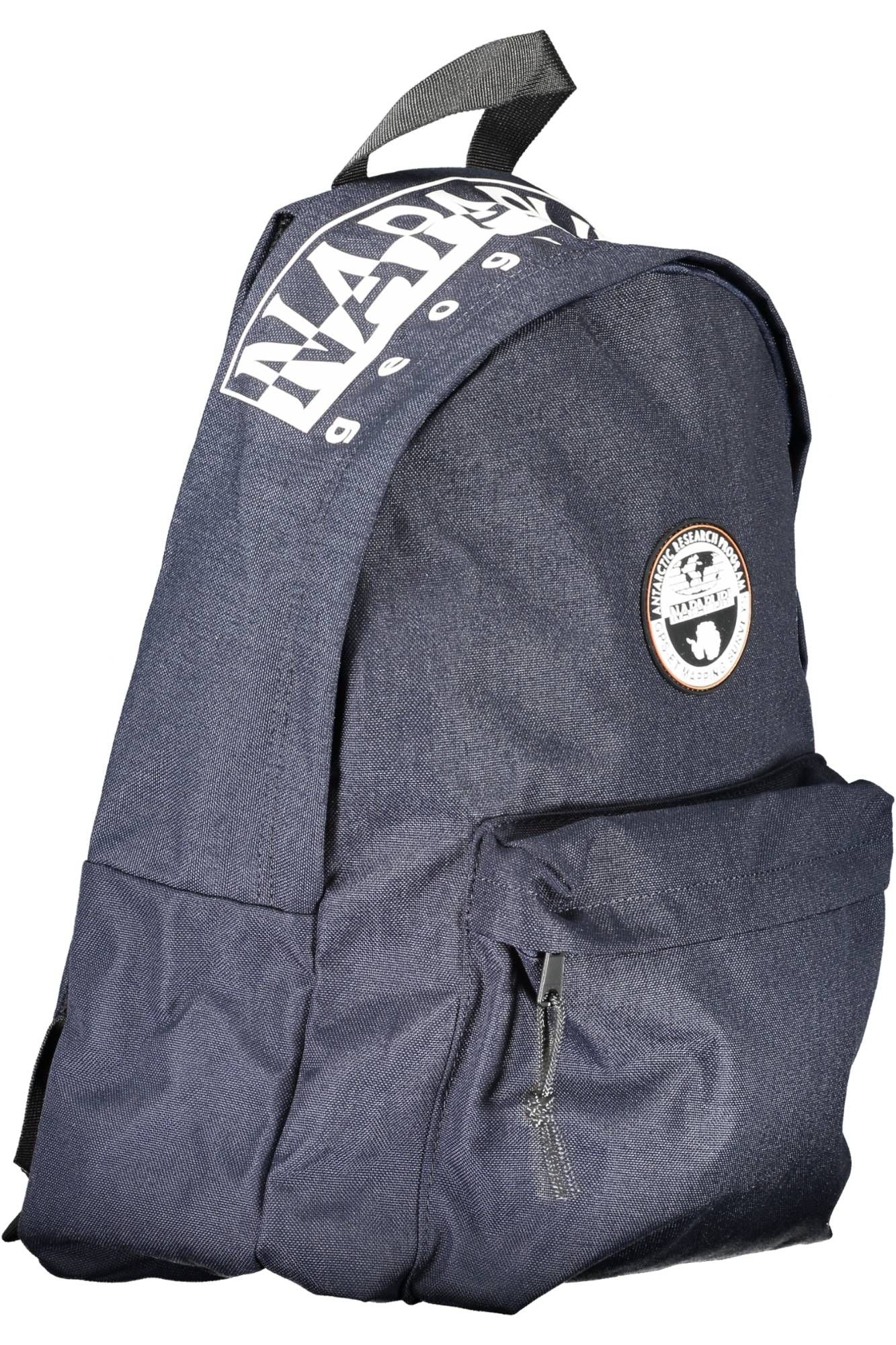 Chic Blue Backpack with Sleek Print & Logo Detail