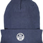 Chic Blue Cotton Cap with Logo Appliqué
