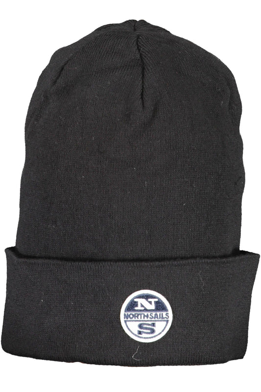 Sleek Black Cotton Cap with Iconic Logo