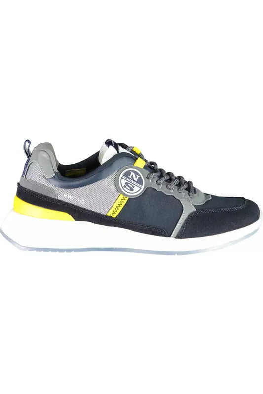 Sleek Nautical-Inspired Blue Lace-Up Sneakers