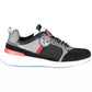 Sleek Black Sporty Sneakers with Contrasting Details