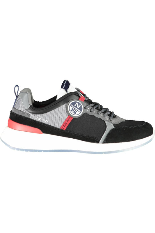 North Sails Sleek Black Leather Sneakers
