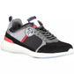 Sleek Black Sporty Sneakers with Contrasting Details