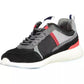 Sleek Black Sporty Sneakers with Contrasting Details