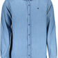 Elegant Light Blue Cotton Shirt for Men