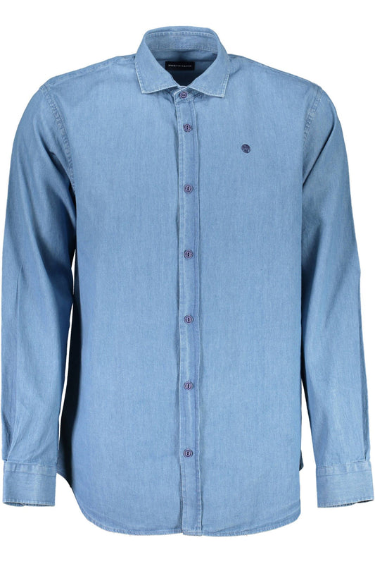 Elegant Light Blue Cotton Shirt for Men