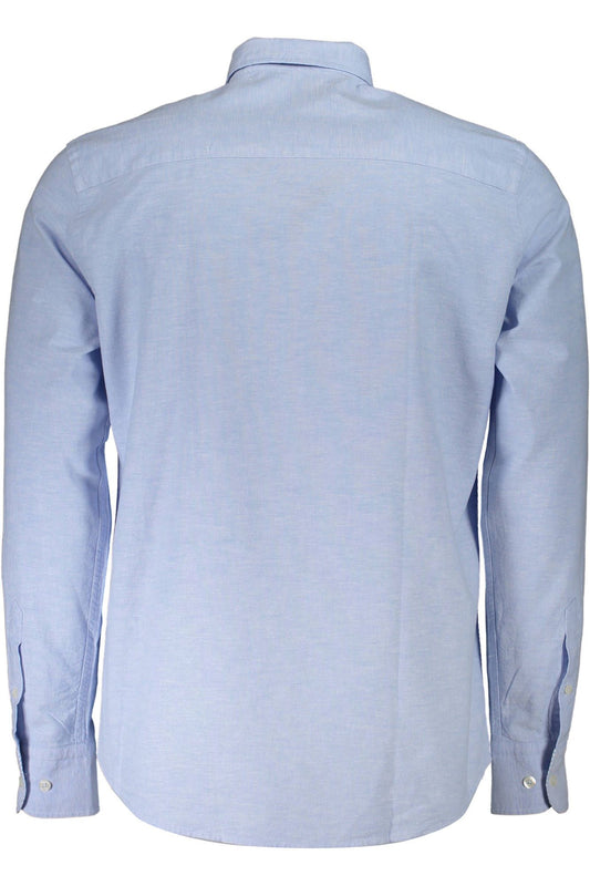 Elegant Light Blue Long-Sleeved Shirt