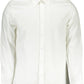 Crisp White Cotton Long-Sleeved Button-Down Shirt