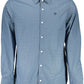 Classic Blue Italian Collar Shirt