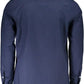 Classic Blue Cotton Shirt with Embroidered Logo