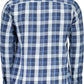 Chic Blue Cotton Button-Down Shirt
