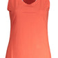 Eco-Chic Red Organic Tank Top with Logo Print