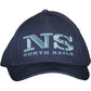 Chic Blue Embroidered Cotton Cap