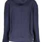 Chic Blue Cotton Hooded Sweatshirt
