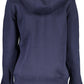 Chic Blue Hooded Sweatshirt with Print and Logo