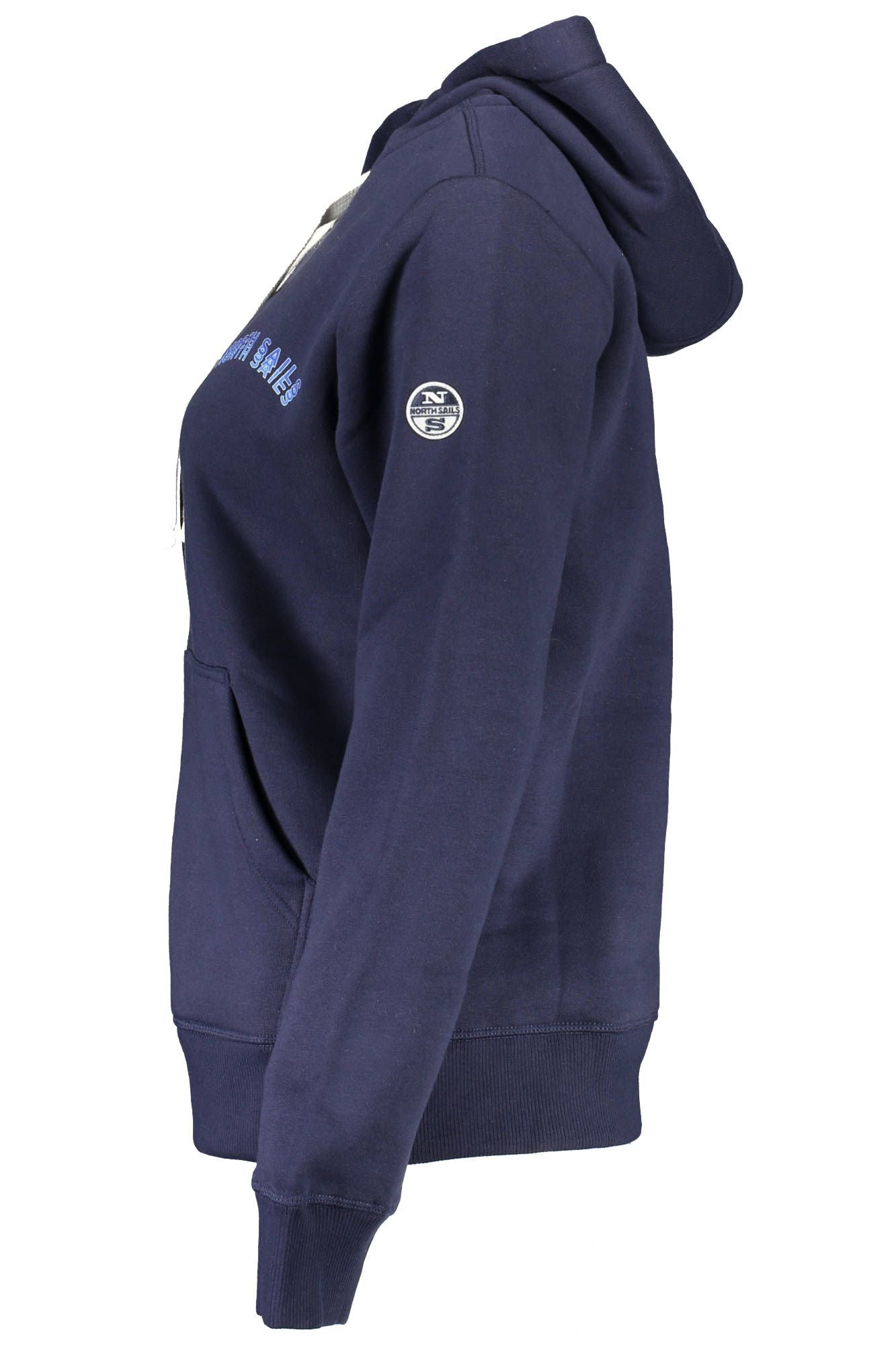 Chic Blue Hooded Sweatshirt with Print and Logo