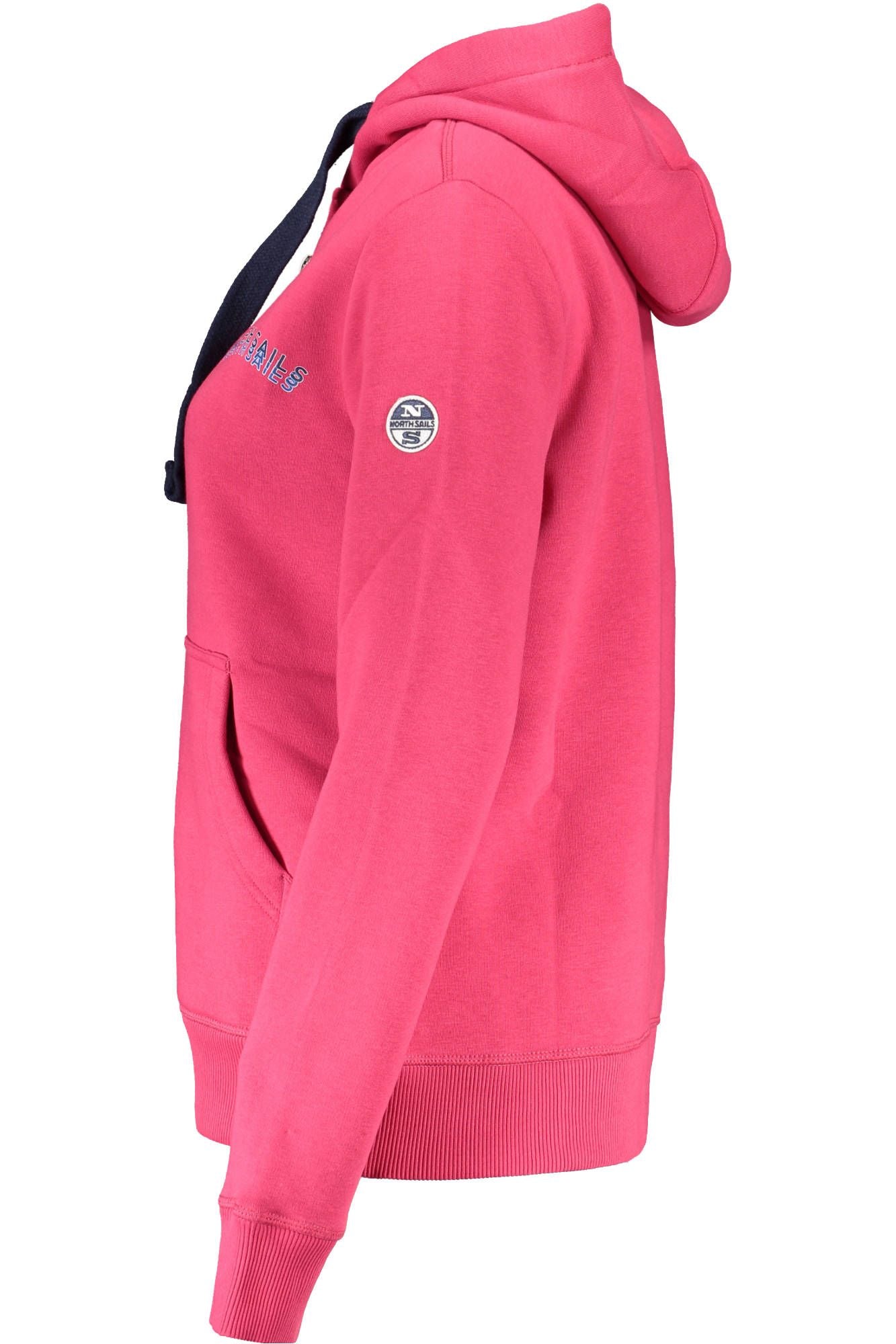 Elegant Cotton Hooded Sweatshirt in Pink