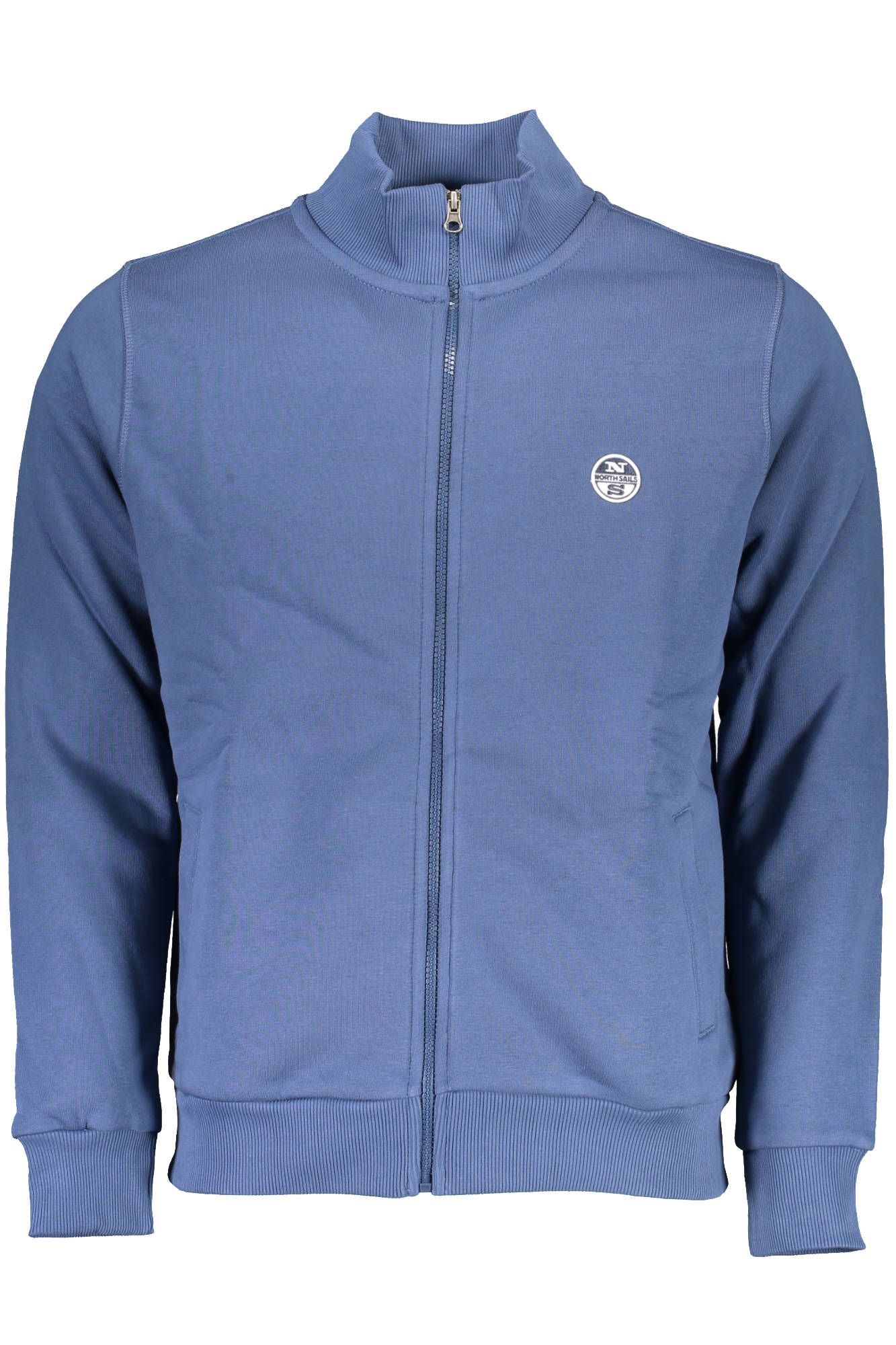 Elegant Long-Sleeved Zip Sweatshirt in Blue