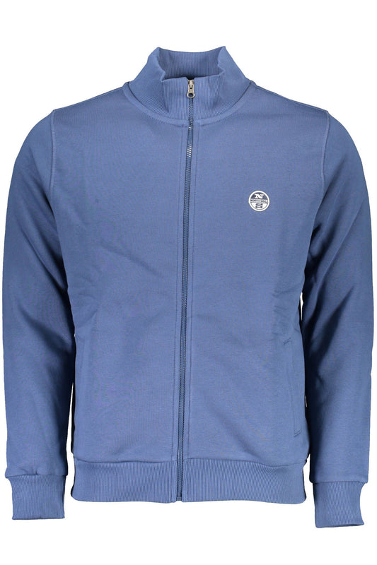 Elegant Long-Sleeved Zip Sweatshirt in Blue