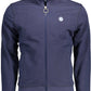 Blue Cotton Long-Sleeve Zip Sweatshirt