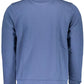 Blue Zippered Sweatshirt with Logo Design