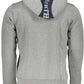 Chic Gray Hooded Sweatshirt with Contrasting Details