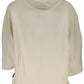 Chic White Hooded Sweatshirt with Organic Fibers