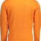 Vibrant Orange Cotton Sweatshirt with Chic Logo Print