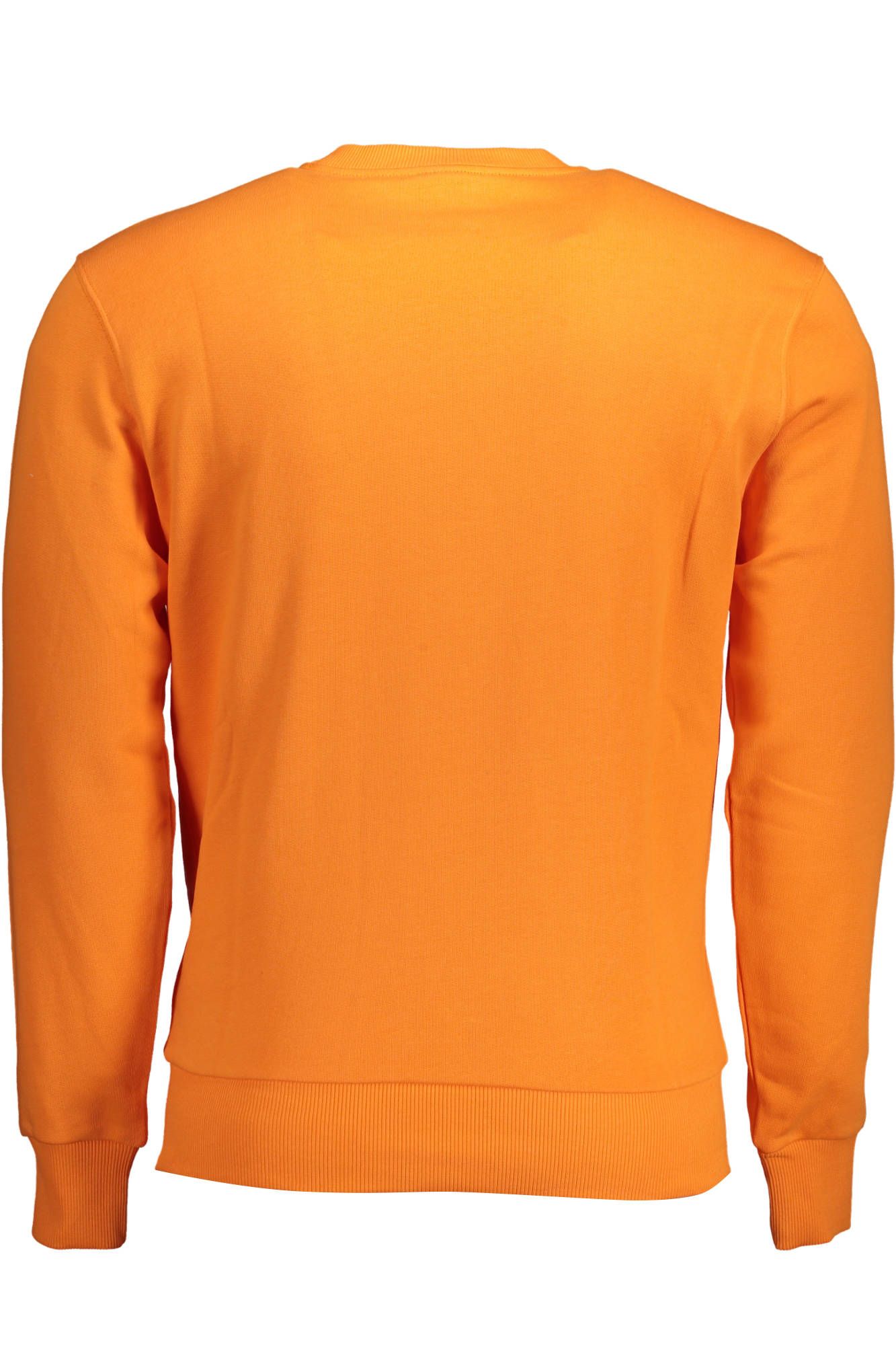 Orange Long-Sleeved Crew Neck Sweater