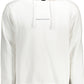 White Cotton Hooded Sweatshirt with Logo