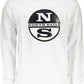 Sleek White Cotton Crewneck Sweater