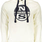 Elegant White Hooded Cotton Sweatshirt