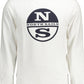 Sleek White Cotton Sweatshirt with Stylish Print
