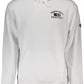 Sleek White Hooded Sweatshirt with Logo Print