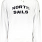 White Cotton Hooded Sweatshirt with Print