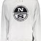 Sleek White Hooded Sweatshirt with Central Pocket
