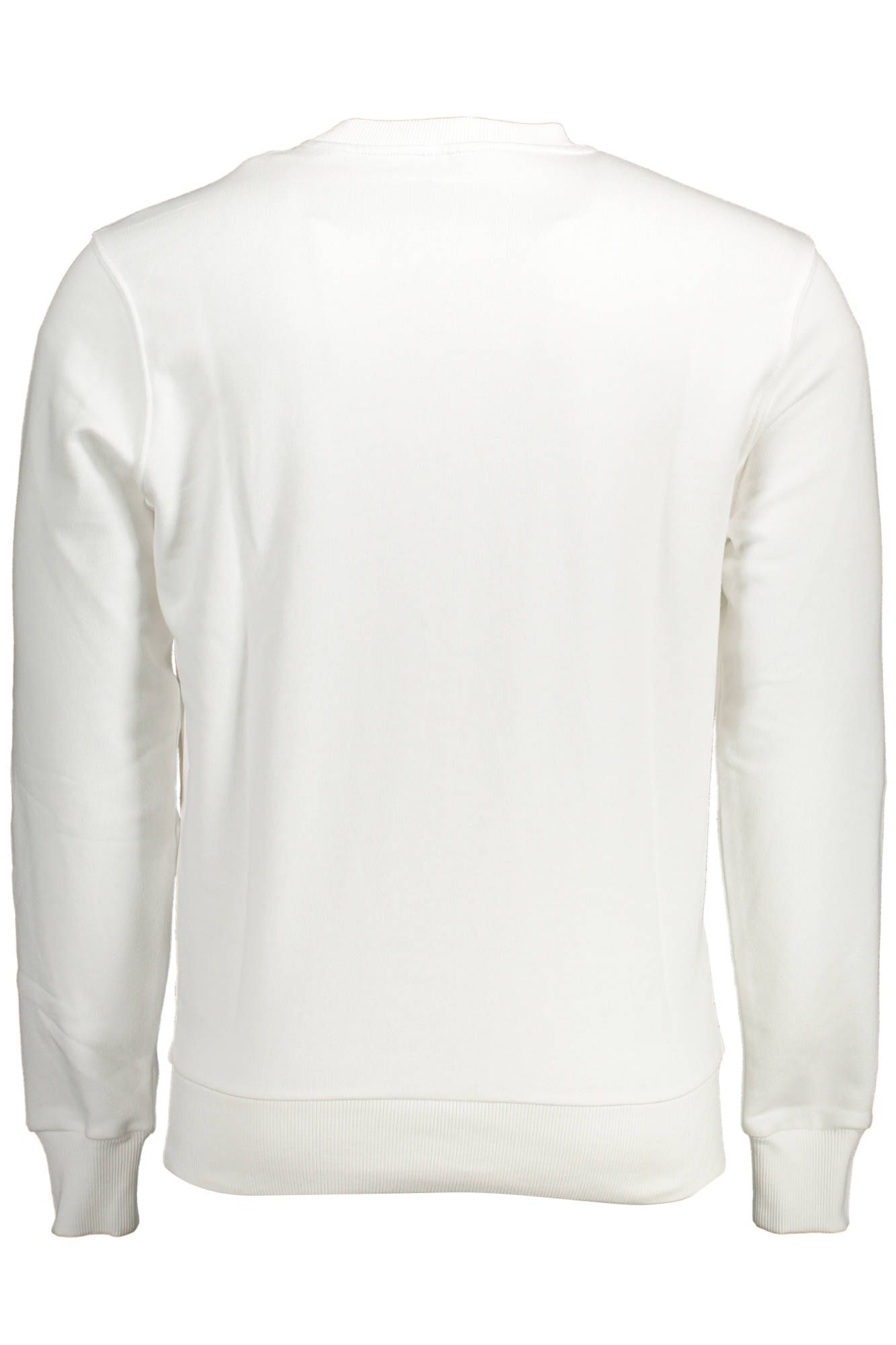 Sleek White Cotton Sweatshirt with Stylish Print