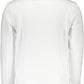 Sleek White Cotton Crewneck Sweatshirt