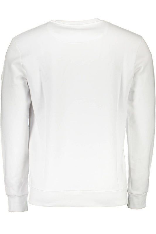 White Cotton Round Neck Sweater